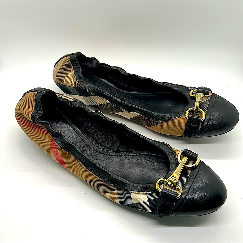 Burberry Authentic Classic Pattern Ballet Slip On… - image 1